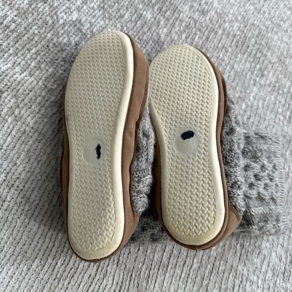 Kari Traa Molster Wool Knit Slippers Gray EU 37 Cozy Nordic - Picture 5 of 6